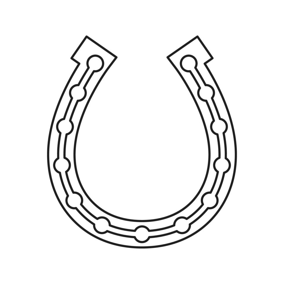Horseshoe isolated on white background. Vector illustration