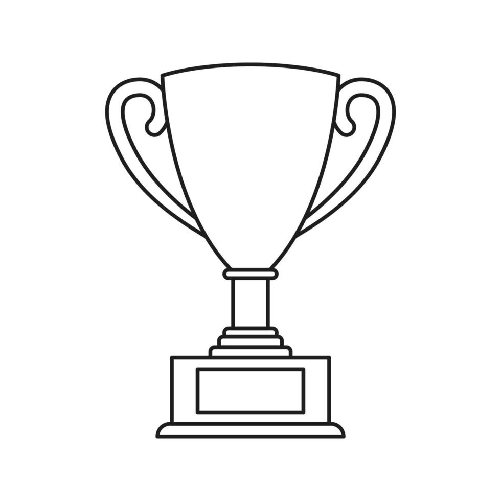 Trophy isolated on white background. Vector illustration