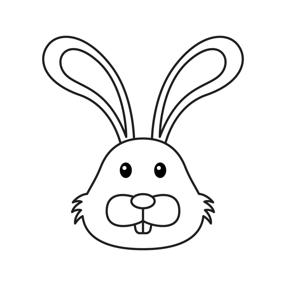 Rabbit isolated on white background. Vector illustration