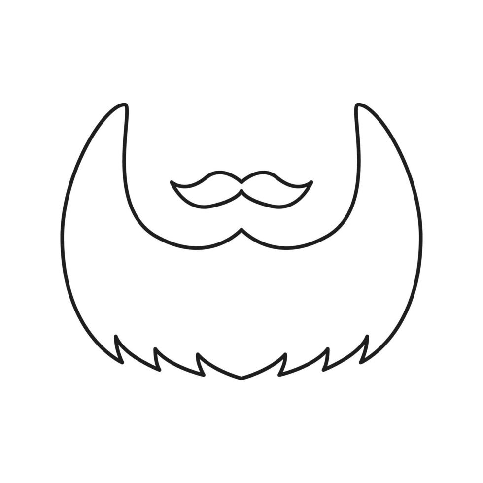 Leprechaun beard isolated on white background. Vector illustration