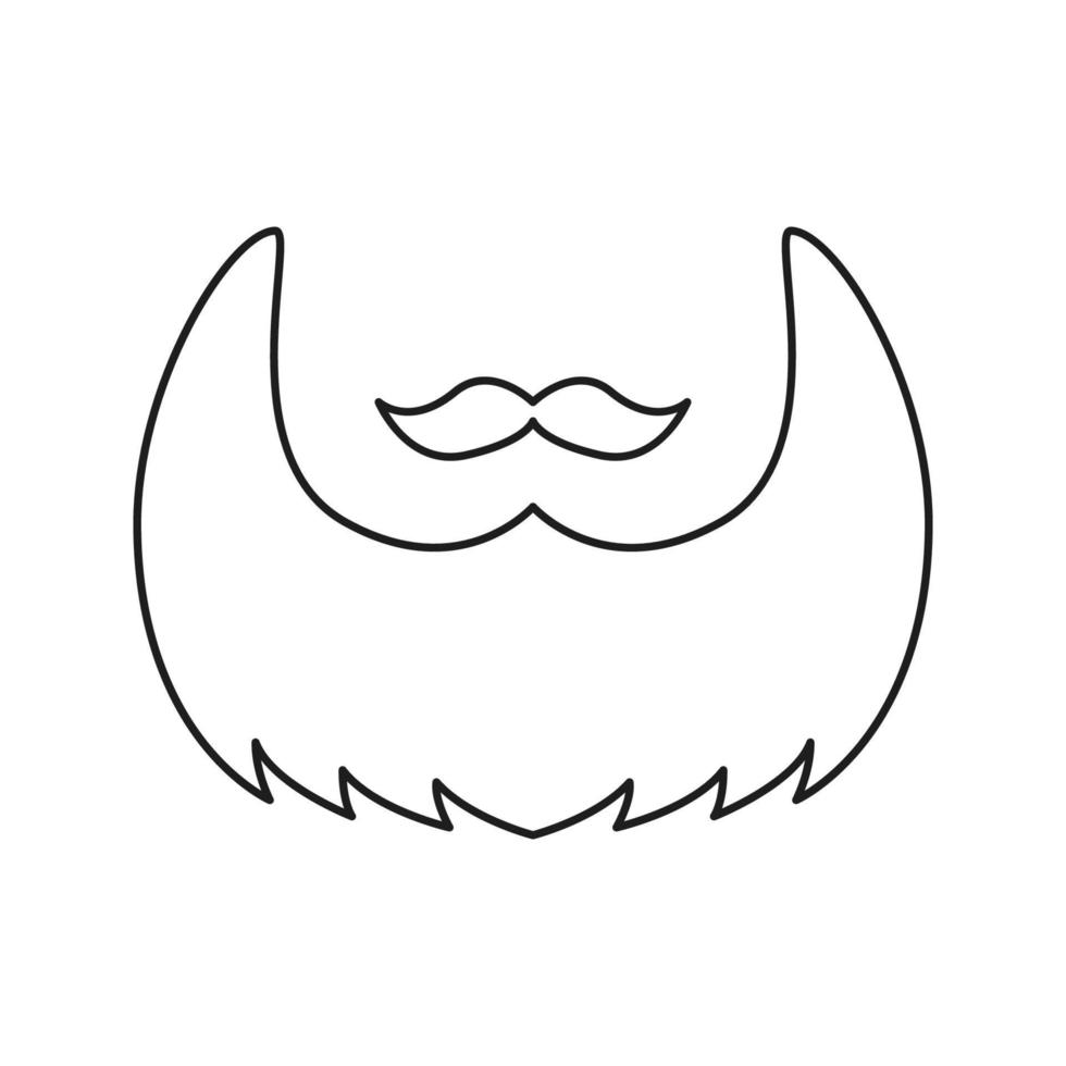 barba de duende aislado sobre fondo blanco. ilustración vectorial vector