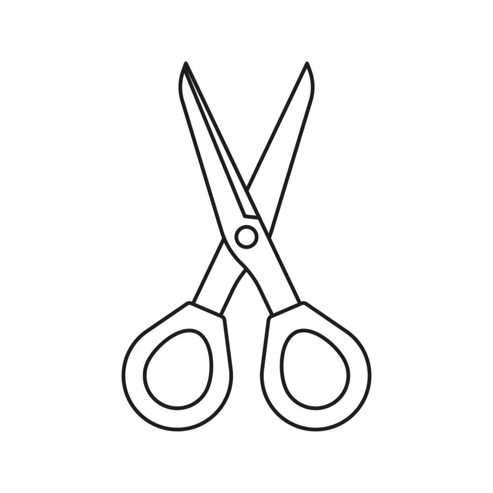 Scissor isolated on white background. Vector illustration
