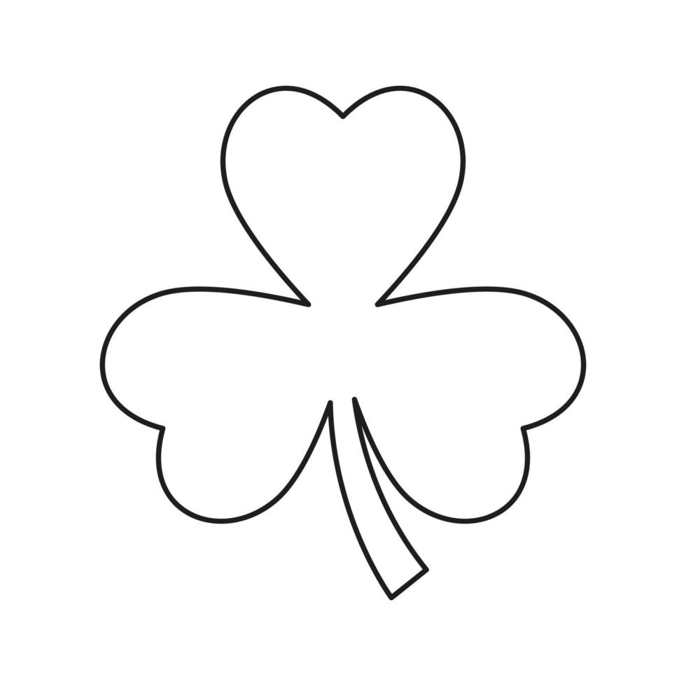 Clover isolated on white background. Vector illustration