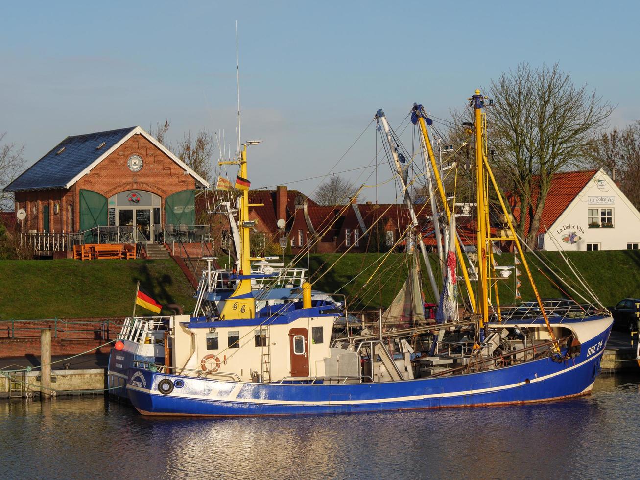 greetsiel,germany,2020-the village of Greetsiel at the north sea in germany photo