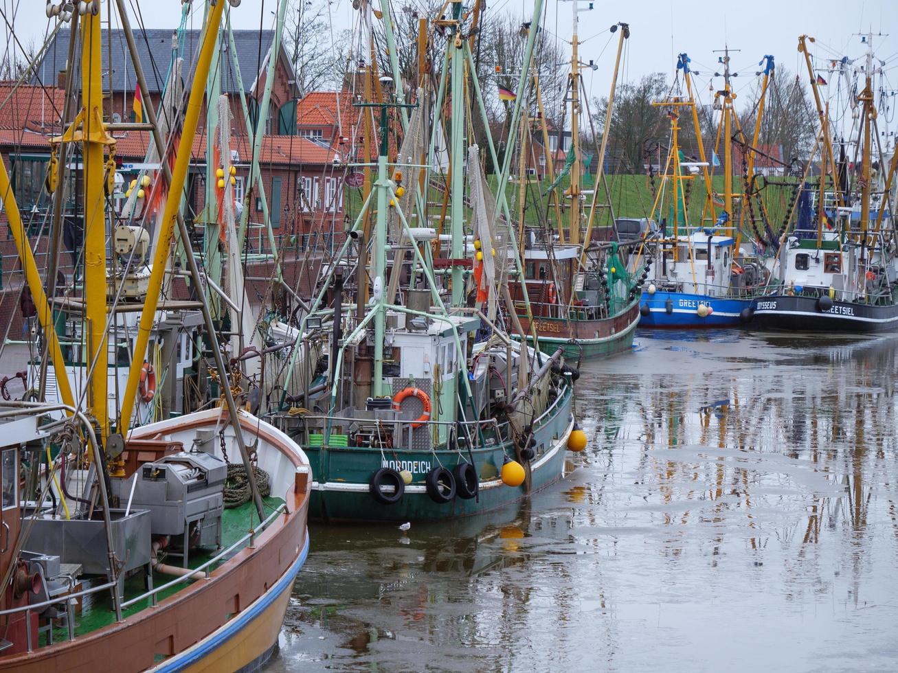 greetsiel,germany,2020-the village of Greetsiel at the north sea in germany photo