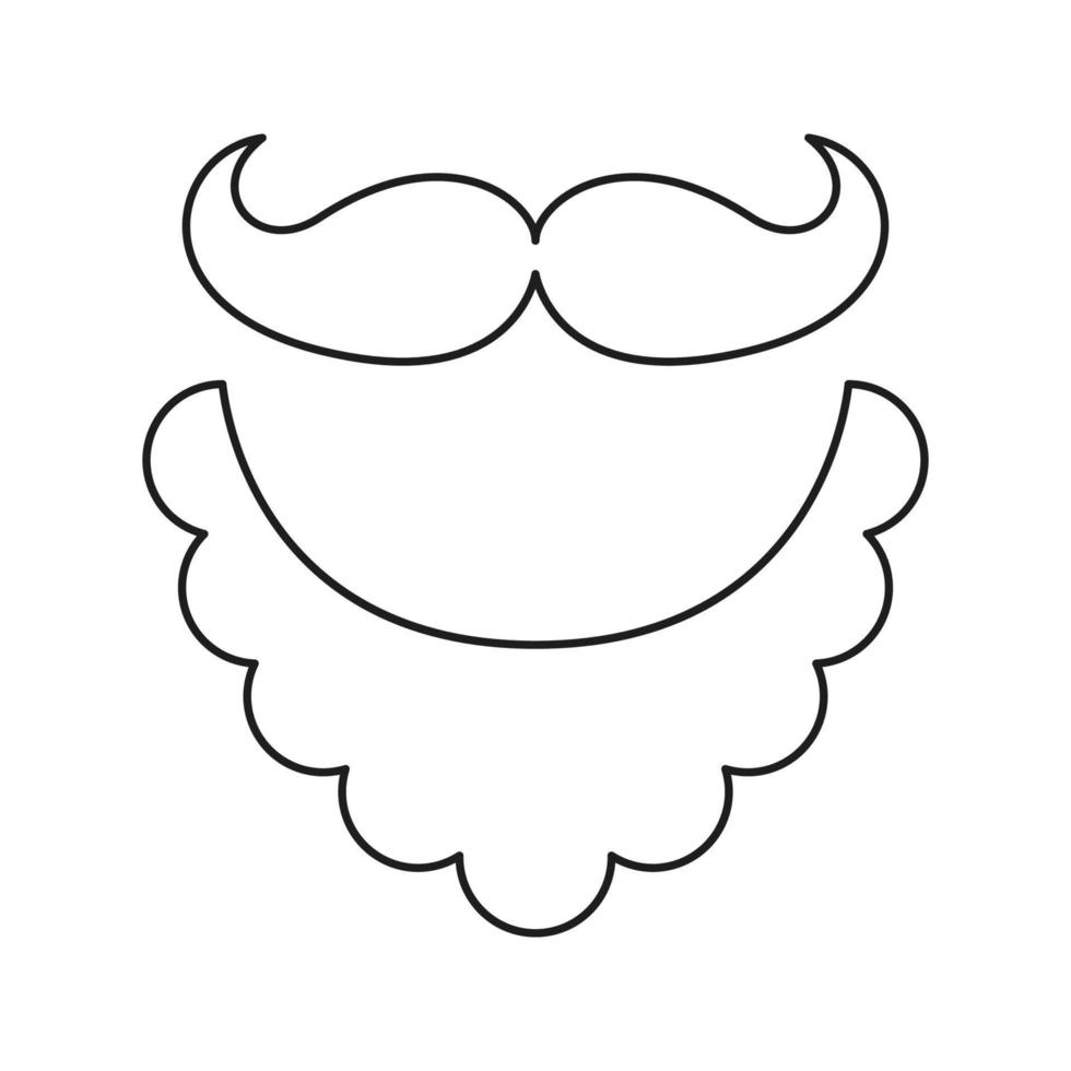 barba de duende aislado sobre fondo blanco. ilustración vectorial vector