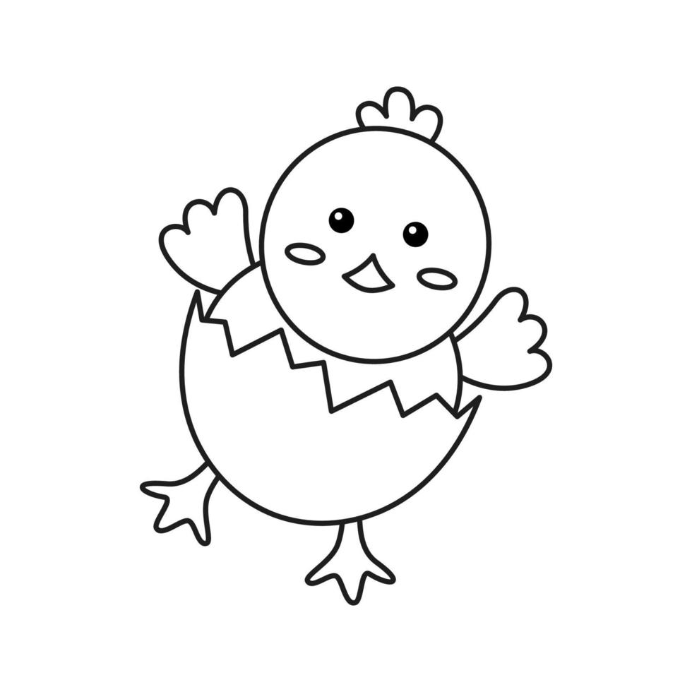 Chick isolated on white background. Vector illustration