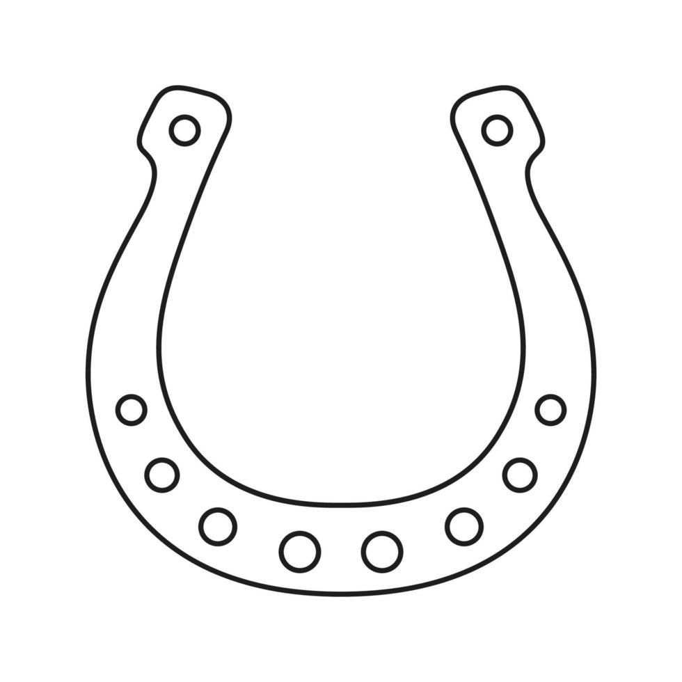 Horseshoe isolated on white background. Vector illustration