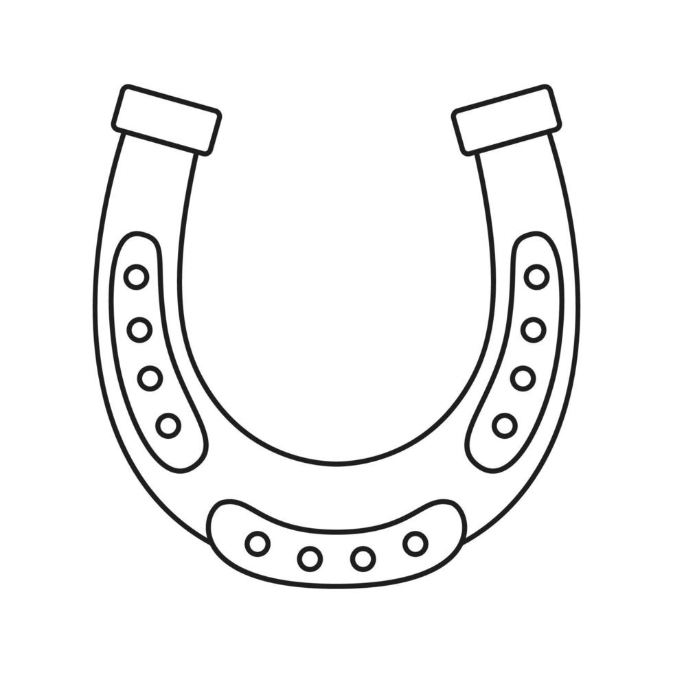 Horseshoe isolated on white background. Vector illustration