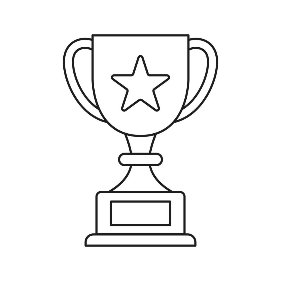 Trophy isolated on white background. Vector illustration