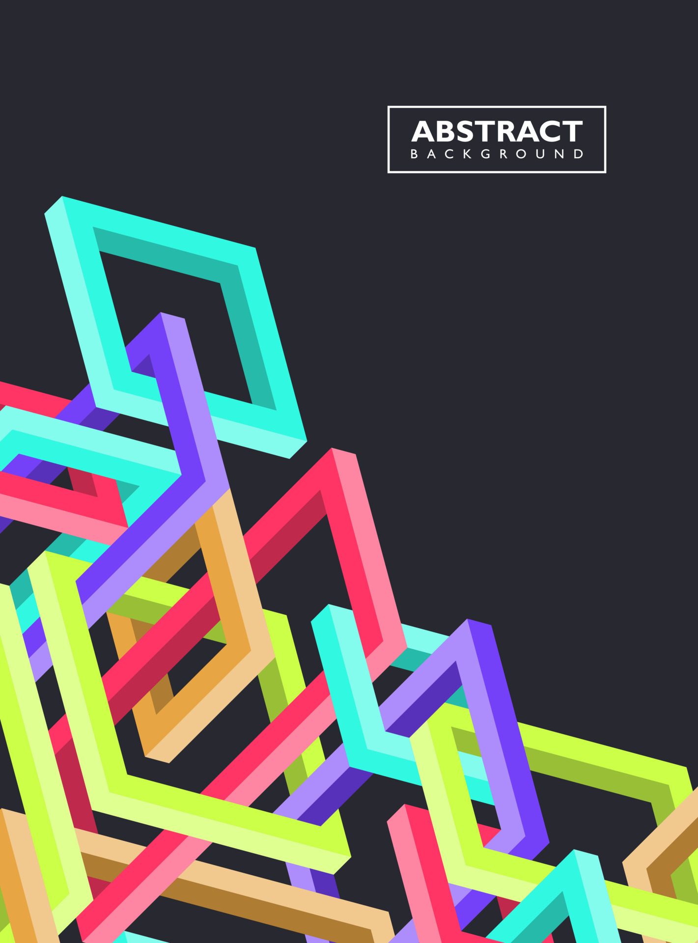 Colorful interlocking rectangle and square shapes background 11219083