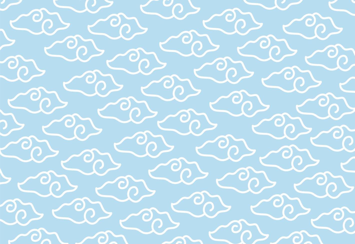 Mega mendung batik pattern background vector