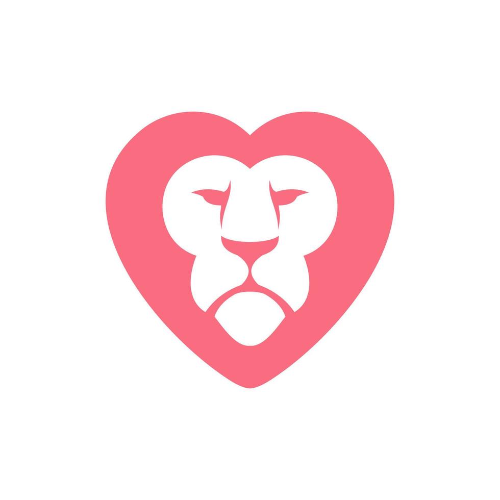 lion heart head logo 11219234 Vector Art at Vecteezy