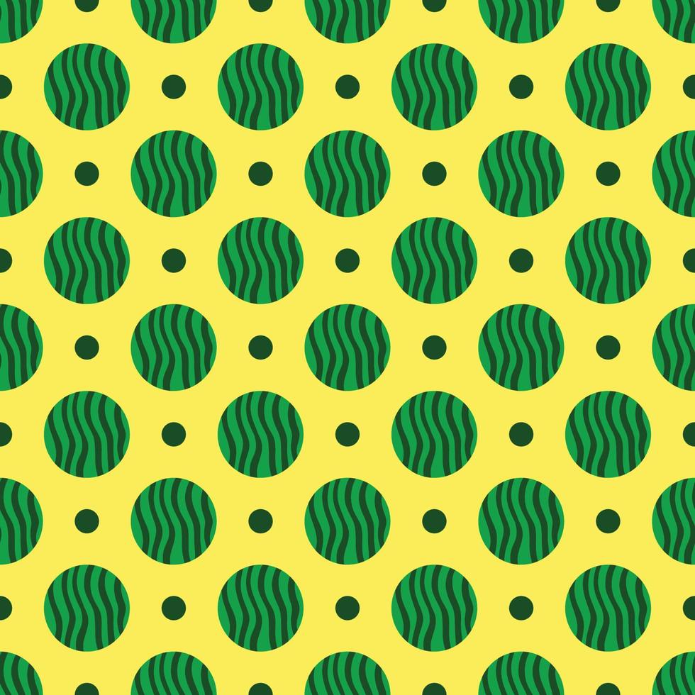 Vector seamless pattern with watermelon wedges. Juicy summer seamless pattern with watermelon.