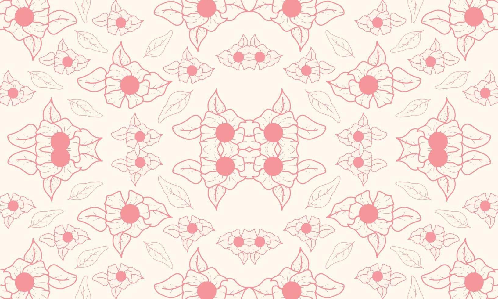 Vector floral pattern.Design for wallpaper, wrapping paper, background, fabric. Seamless vector pattern with ornate flowers.