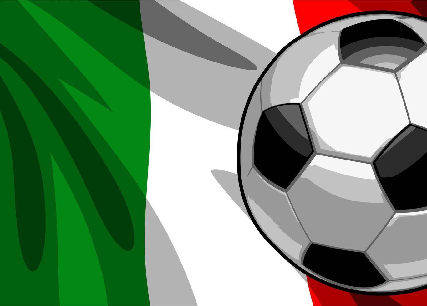 soccer balls and flags vector