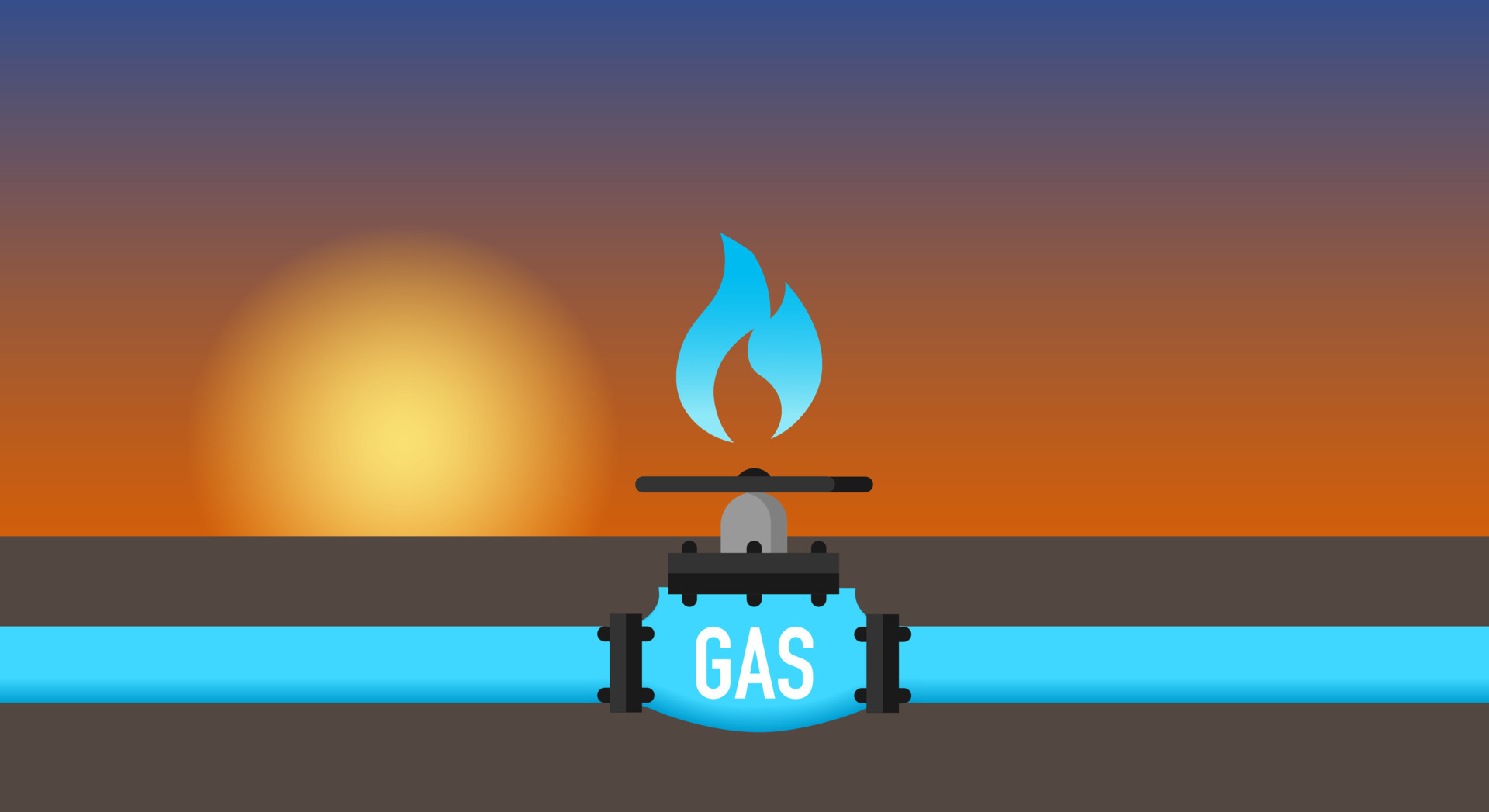 gas-pipeline-in-the-form-of-a-gas-pipe-with-a-flame-and-text-gas