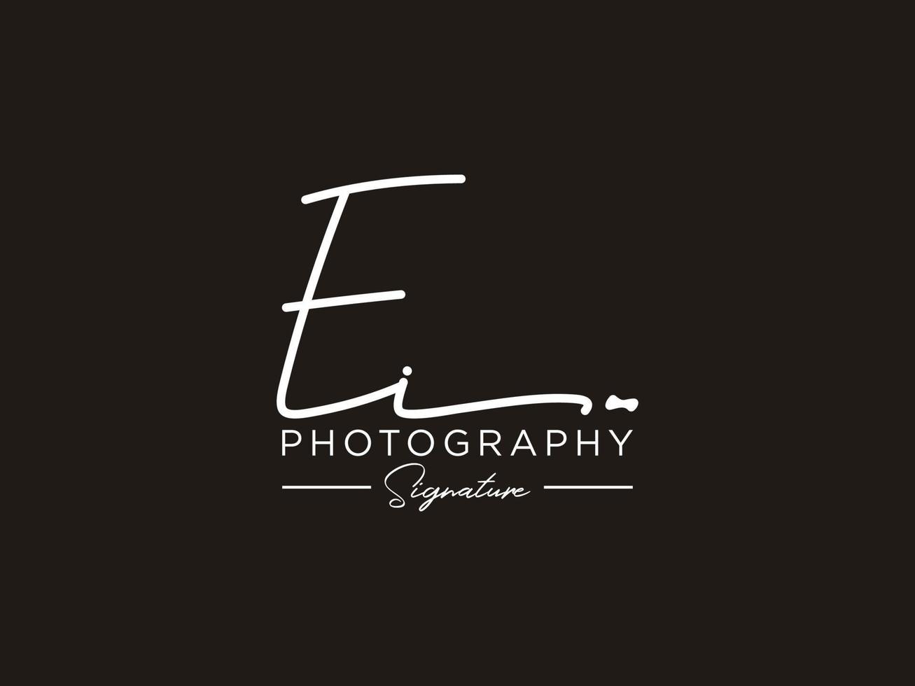 Letter EI Signature Logo Template Vector