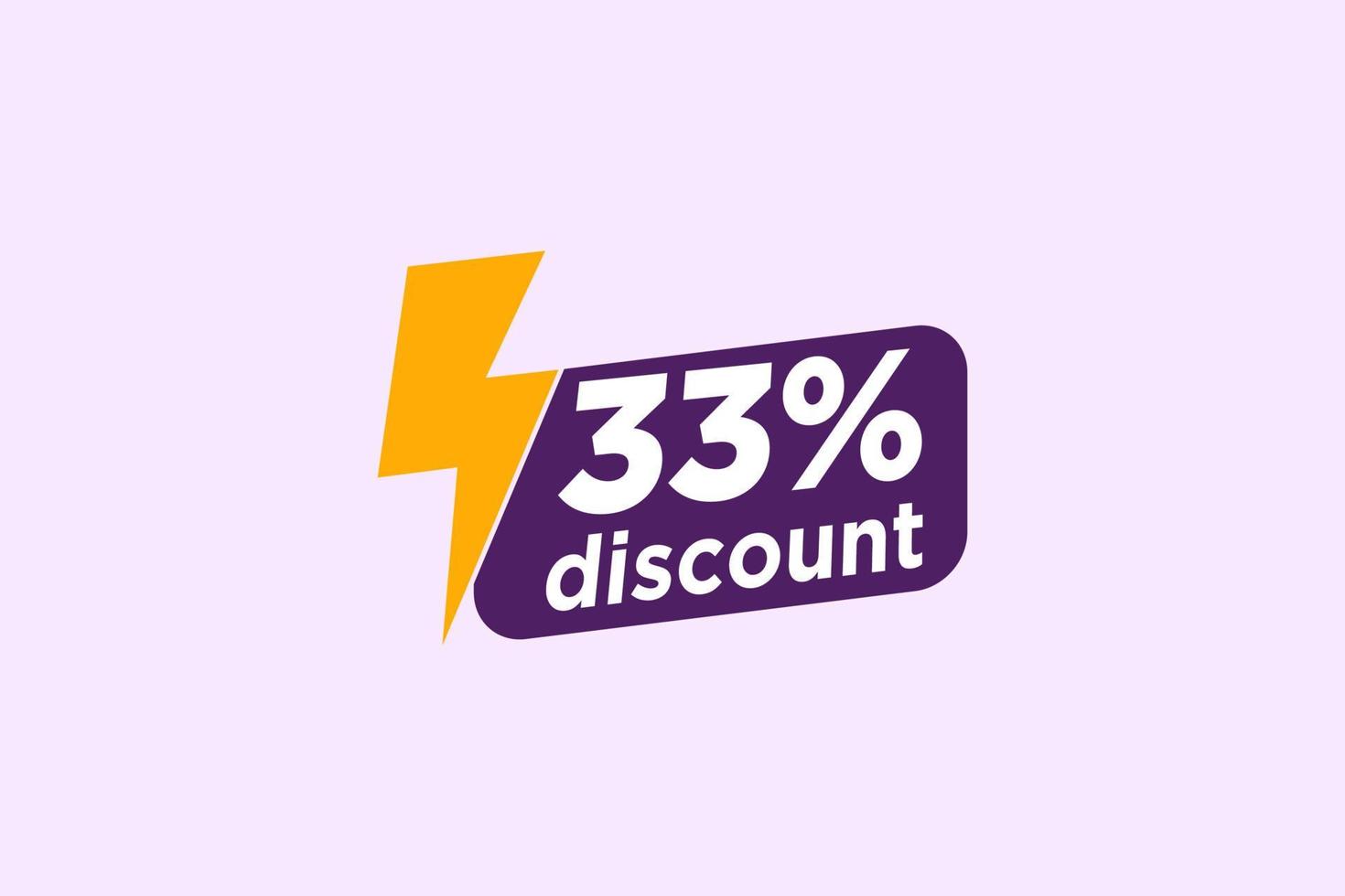 33 discount, Sales Vector badges for Labels, , Stickers, Banners, Tags, Web Stickers, New offer. Discount origami sign banner.