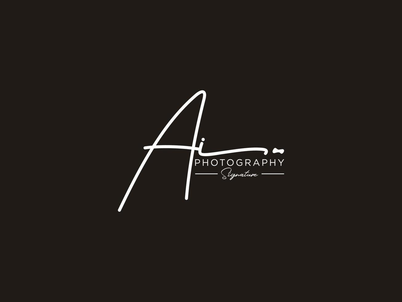 Letter AI Signature Logo Template Vector