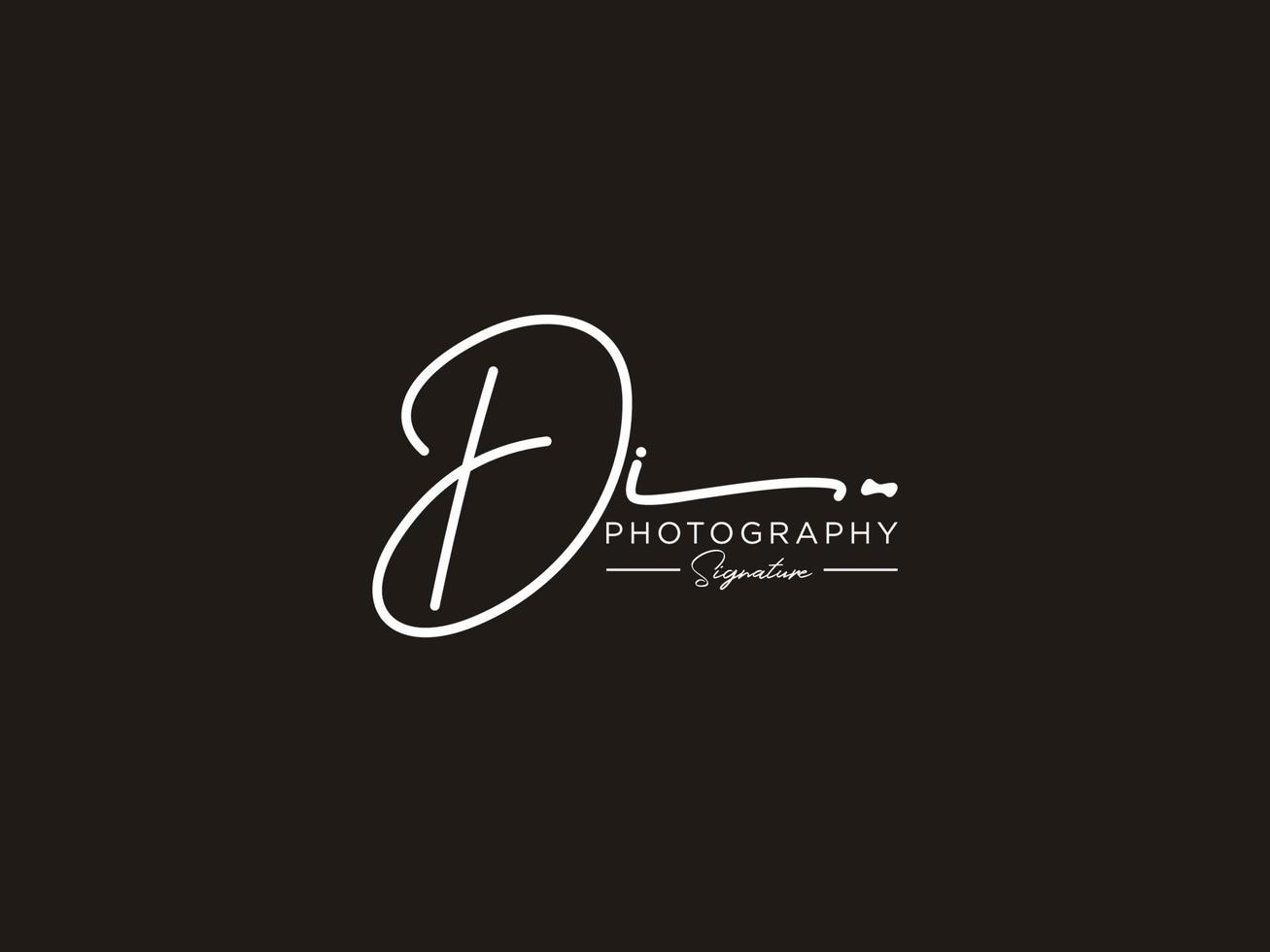 Letter DI Signature Logo Template Vector