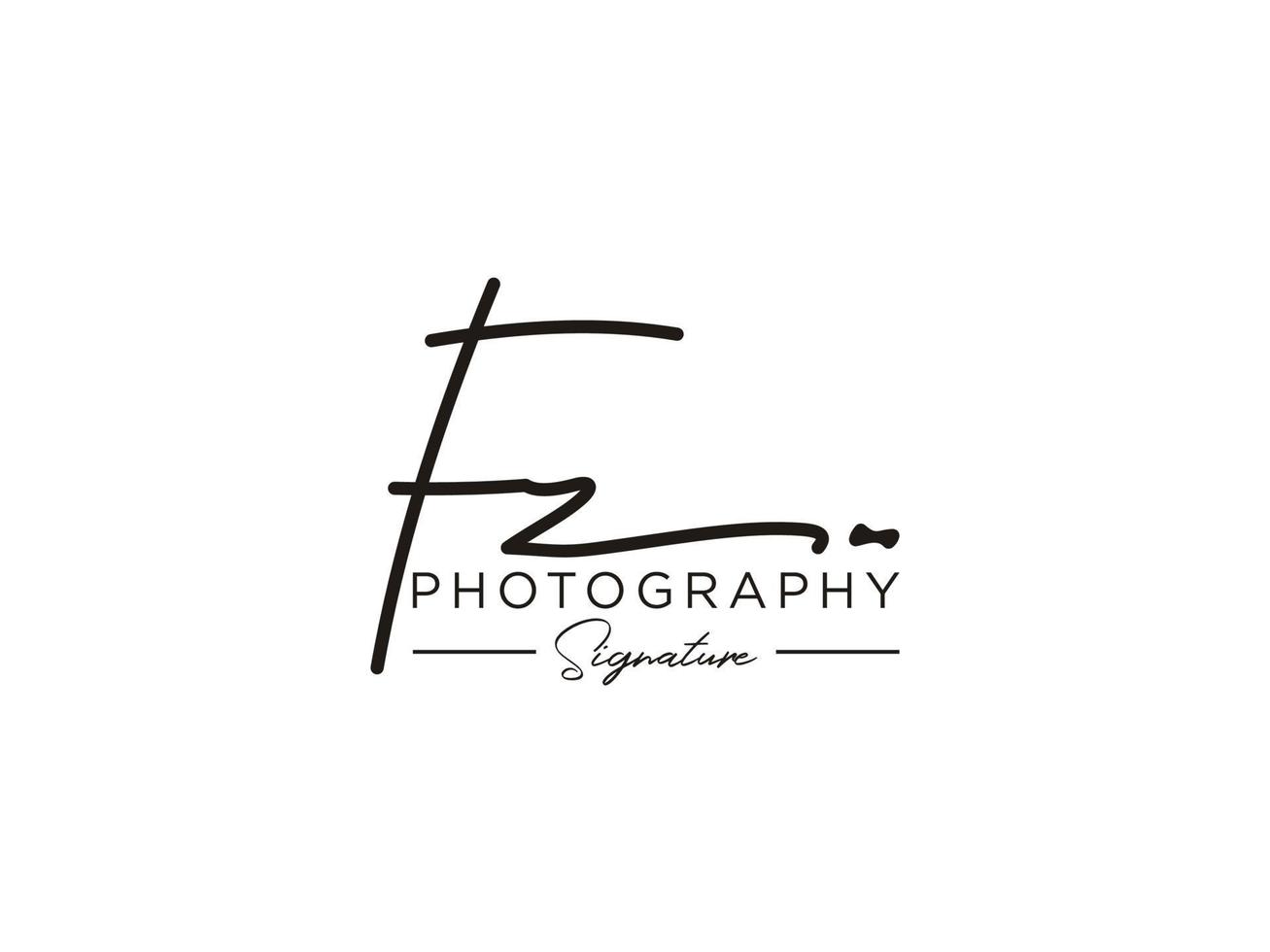 Letter FZ Signature Logo Template Vector