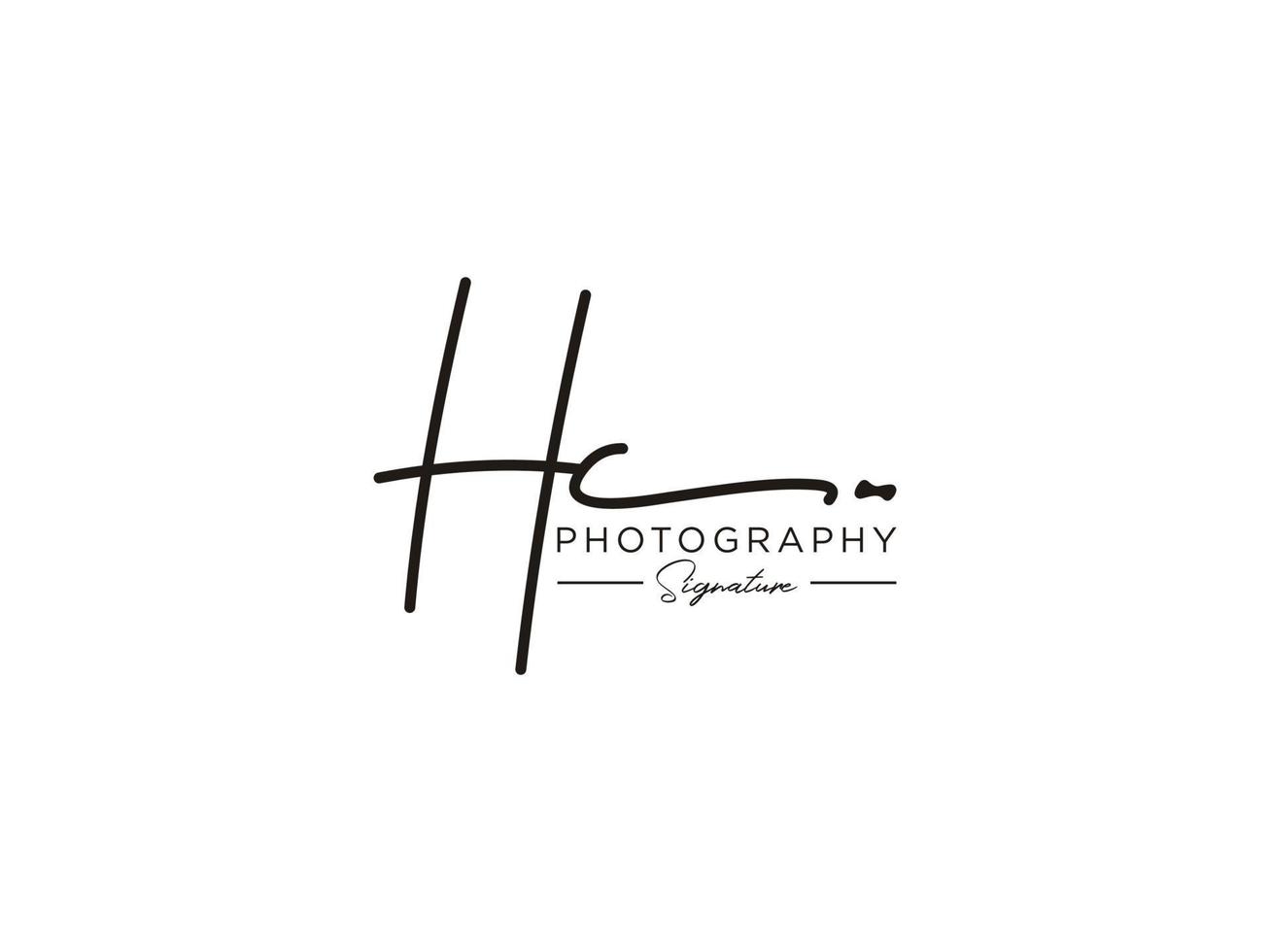 Letter HC Signature Logo Template Vector