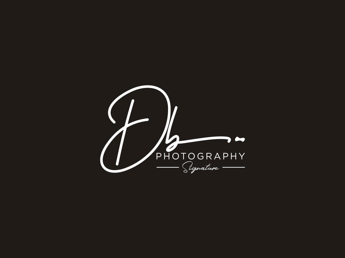 Letter DB Signature Logo Template Vector