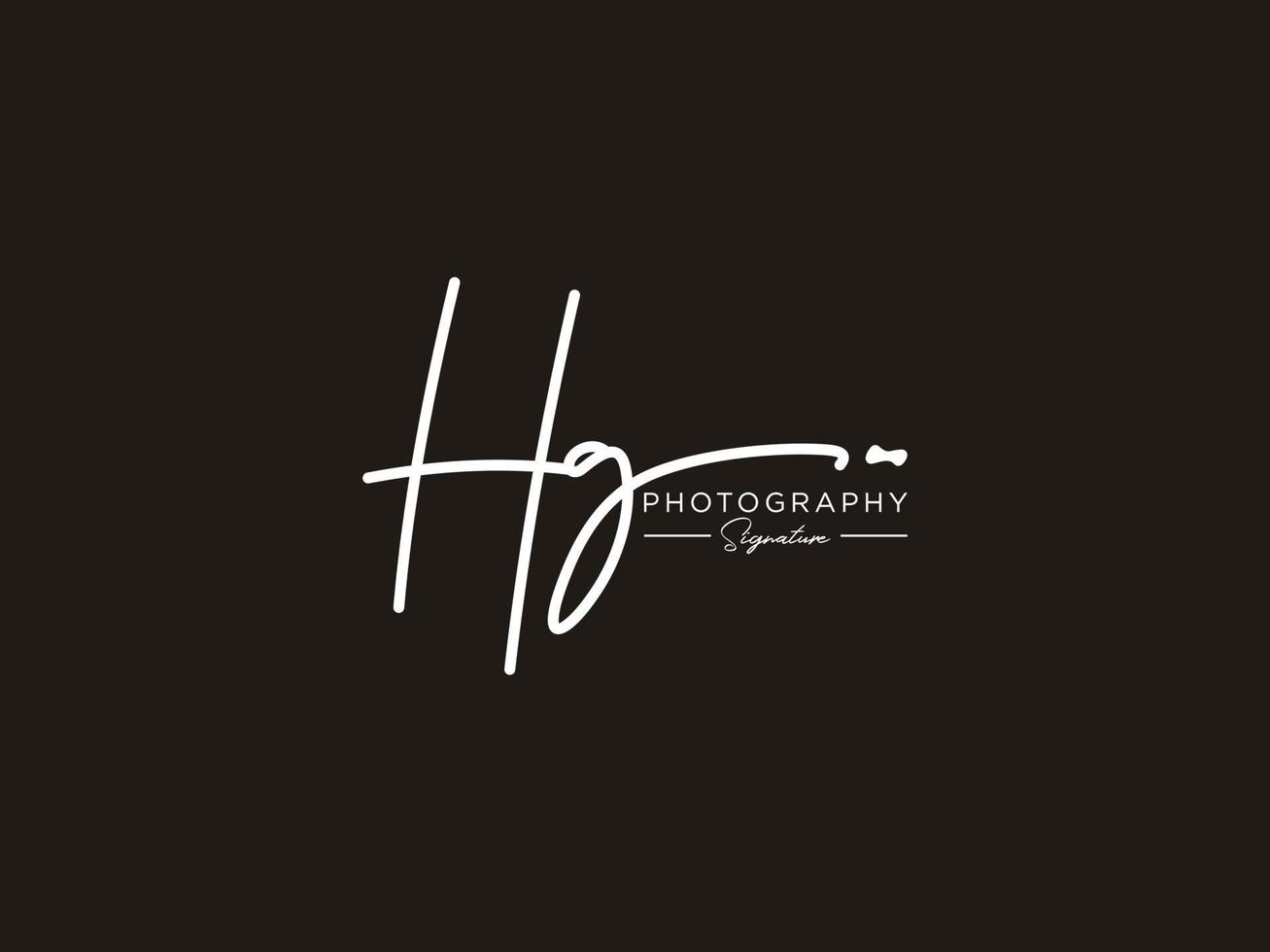 Letter HG Signature Logo Template Vector