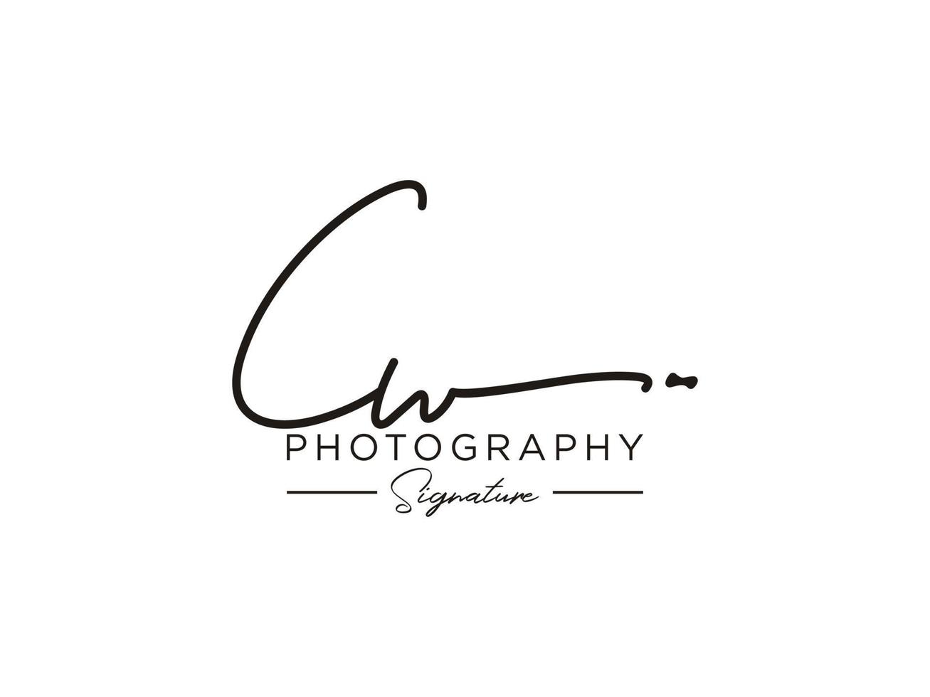 Letter CW Signature Logo Template Vector
