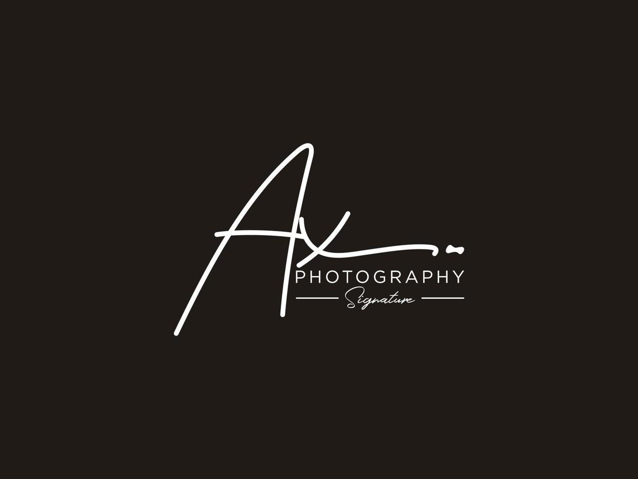 Letter AX Signature Logo Template Vector