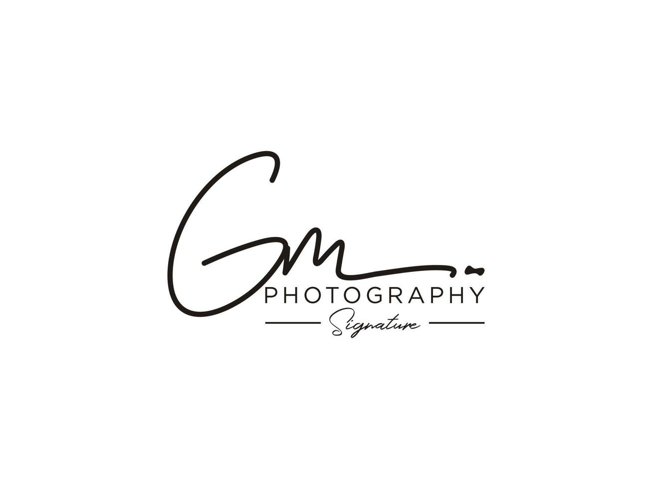 Letter GM Signature Logo Template Vector