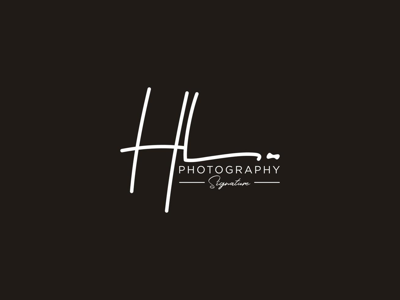 Letter HL Signature Logo Template Vector