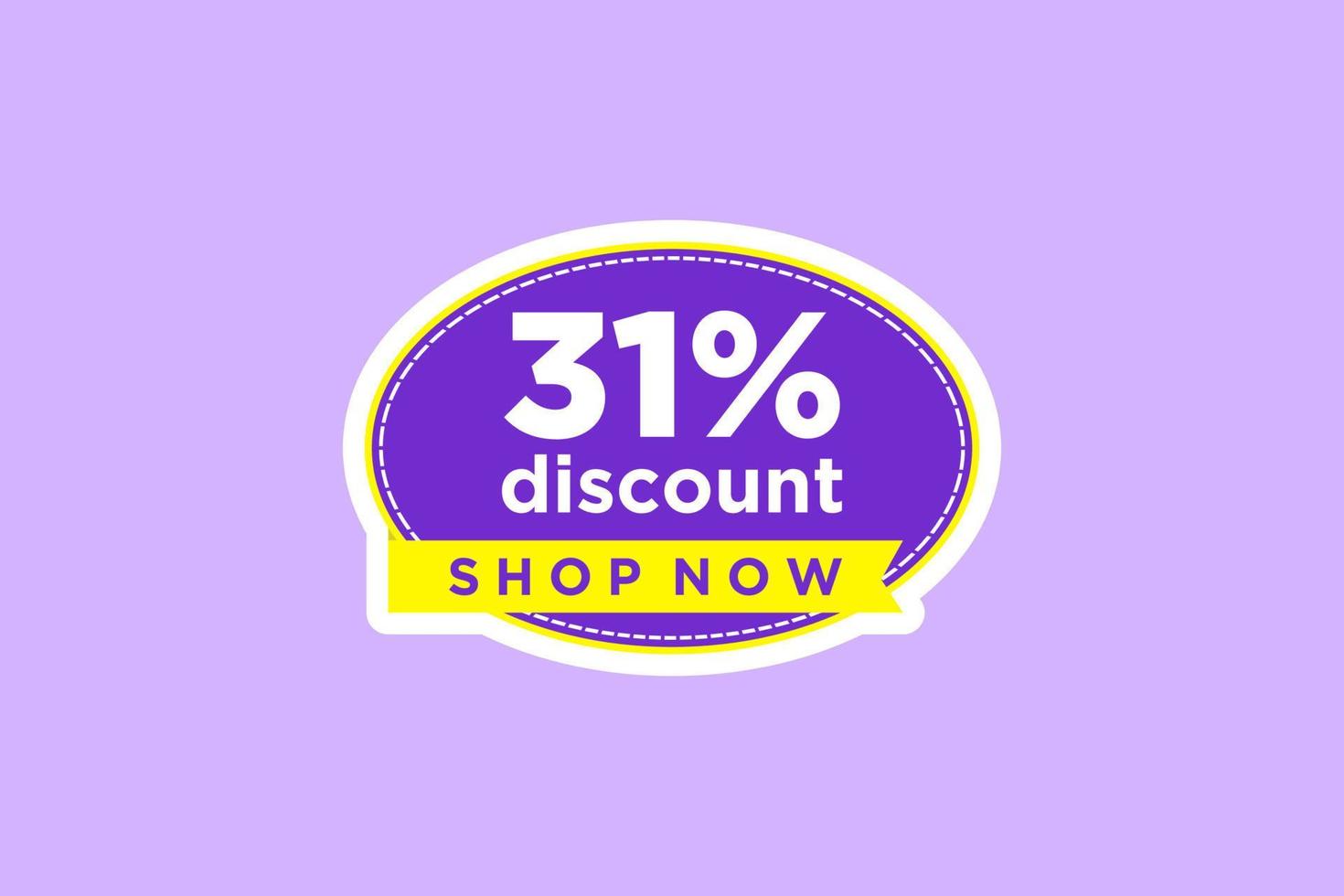 31 discount, Sales Vector badges for Labels, , Stickers, Banners, Tags, Web Stickers, New offer. Discount origami sign banner.