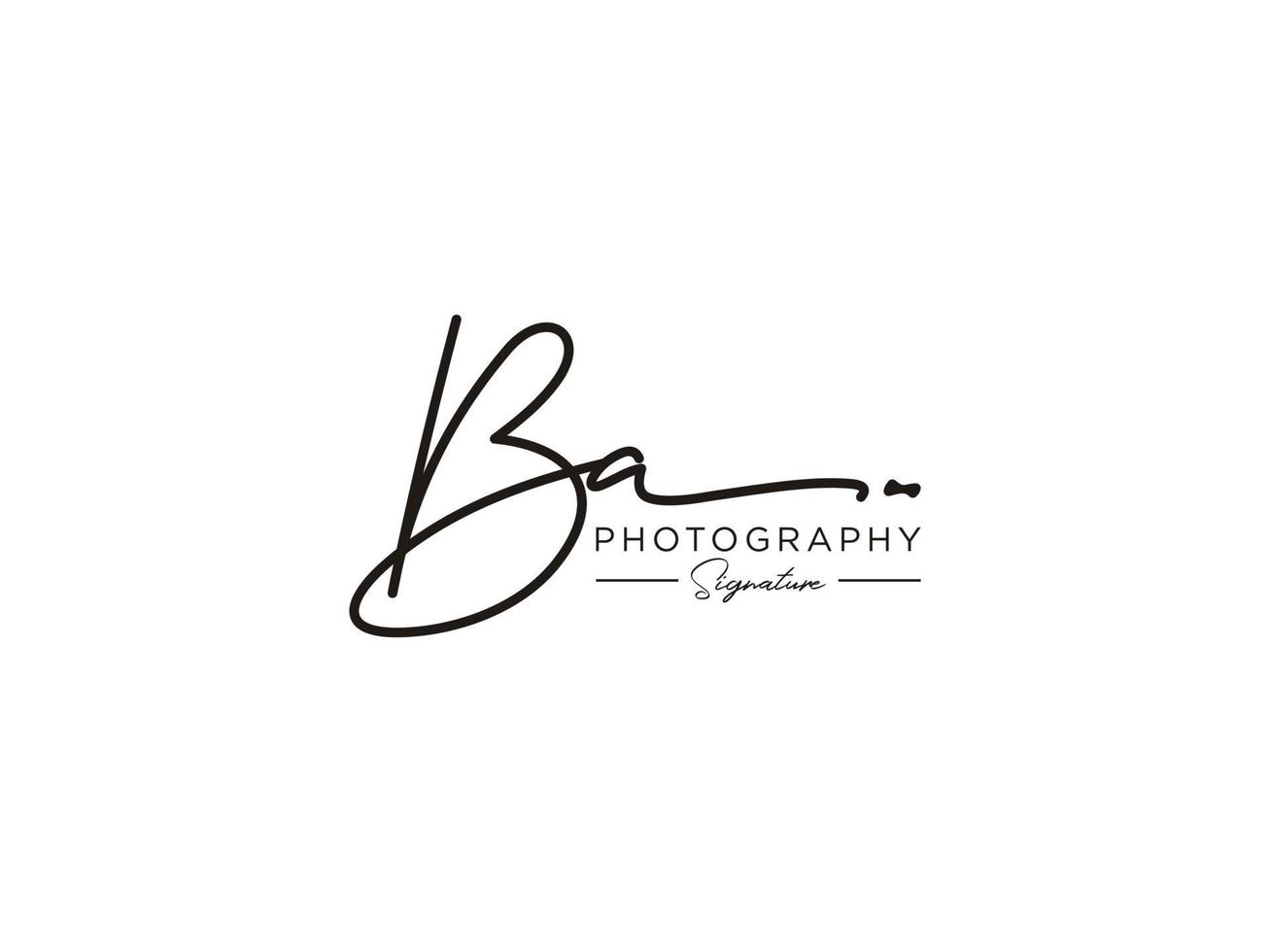 Letter BA Signature Logo Template Vector