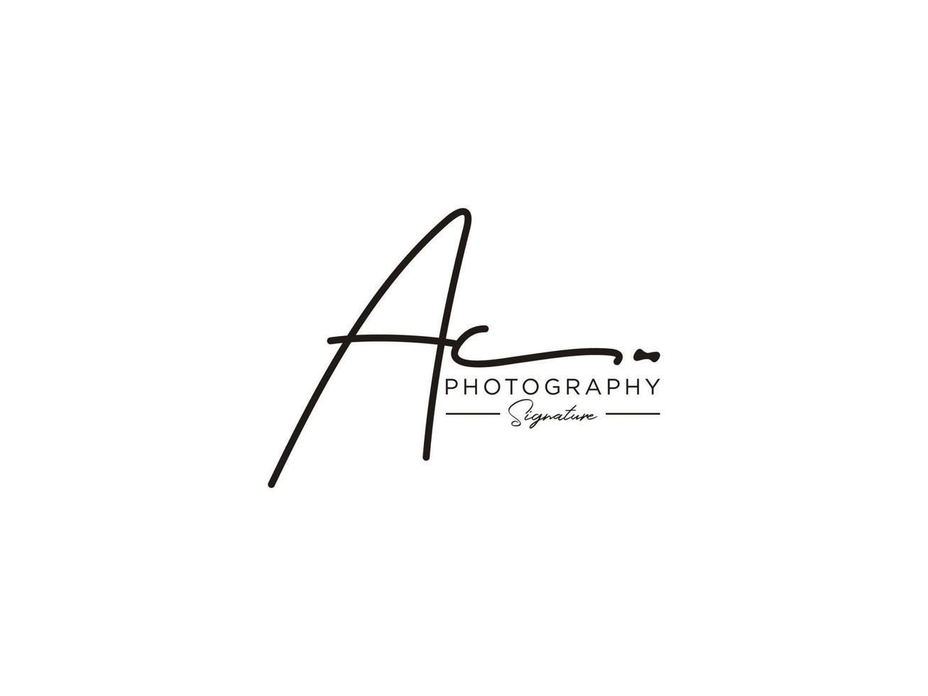 Letter AC Signature Logo Template Vector