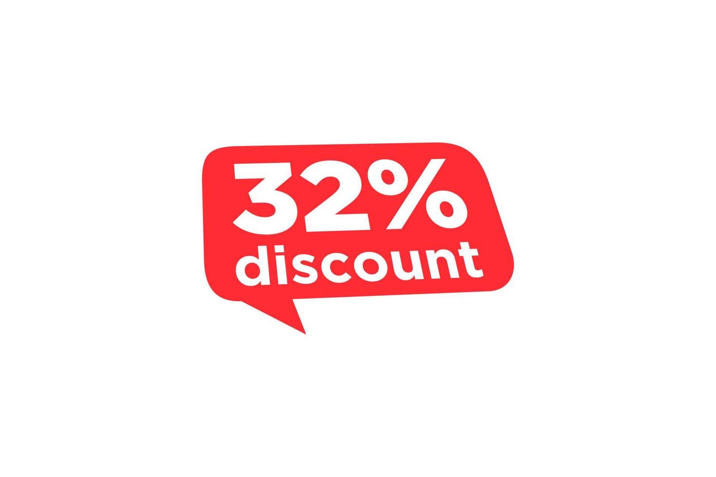 32 discount, Sales Vector badges for Labels, , Stickers, Banners, Tags, Web Stickers, New offer. Discount origami sign banner.