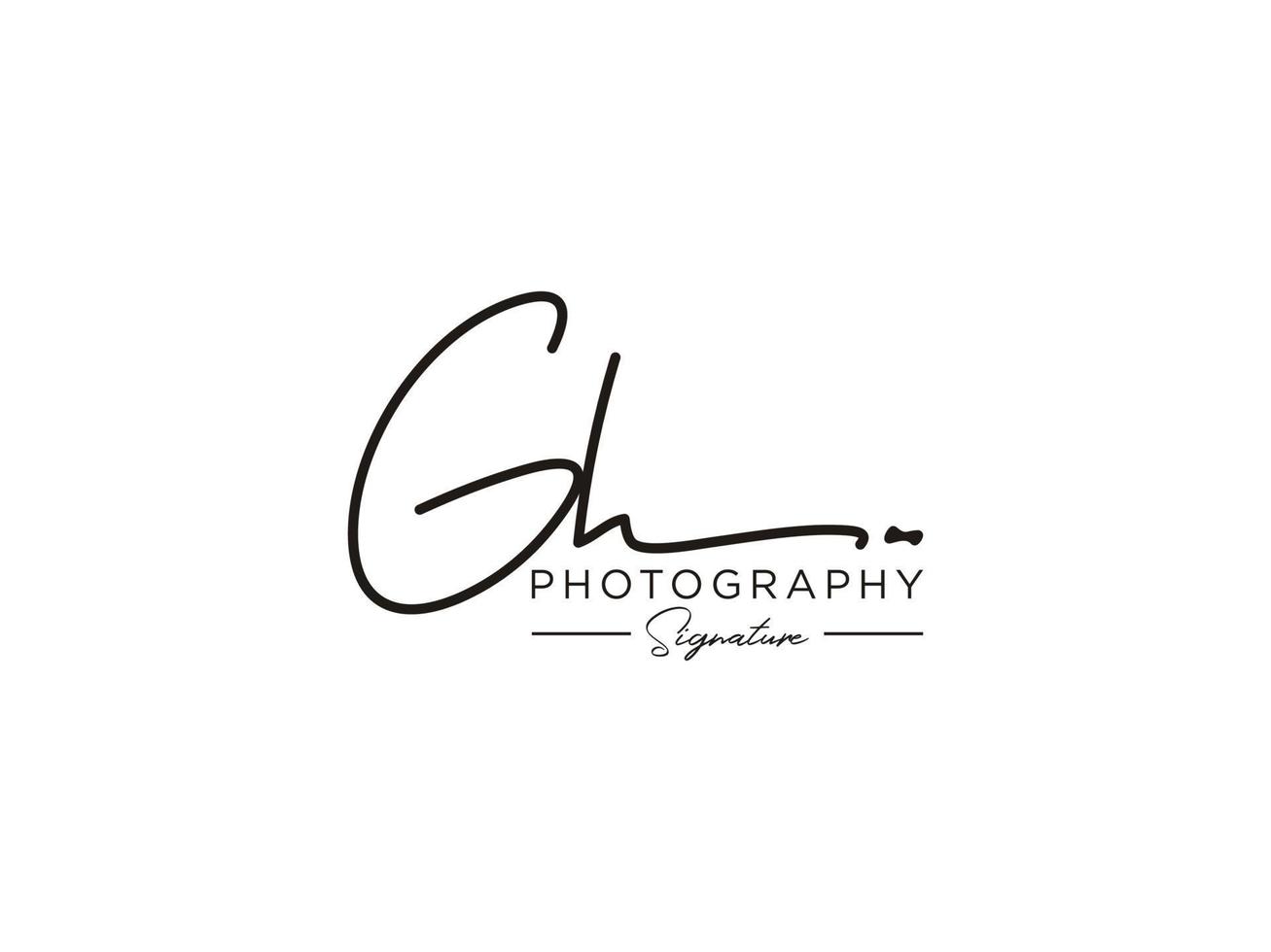 Letter GH Signature Logo Template Vector