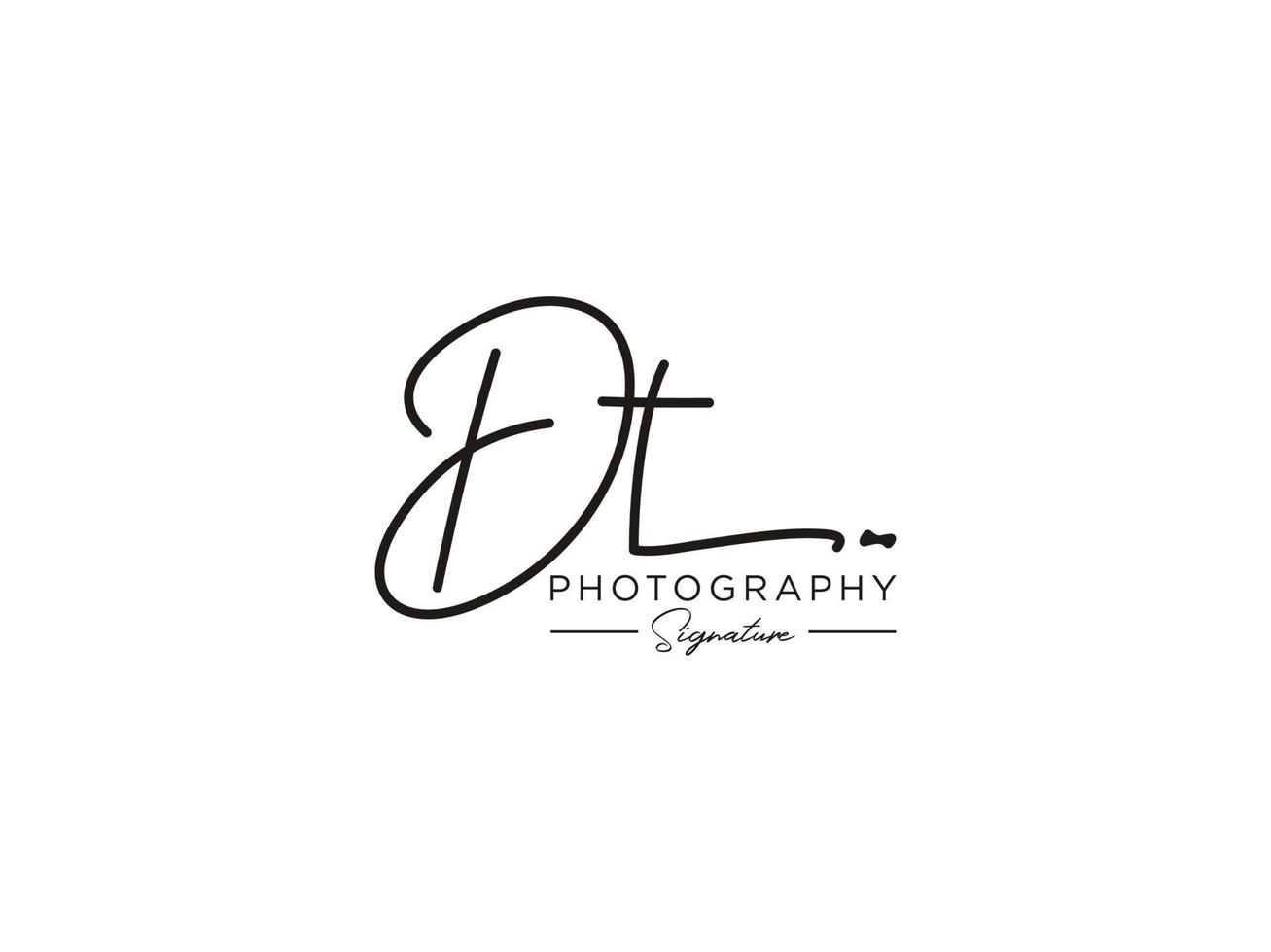 Letter DT Signature Logo Template Vector