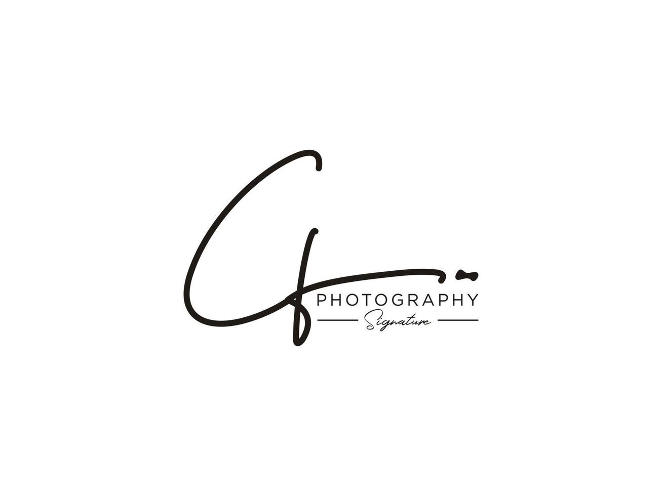 Letter CF Signature Logo Template Vector