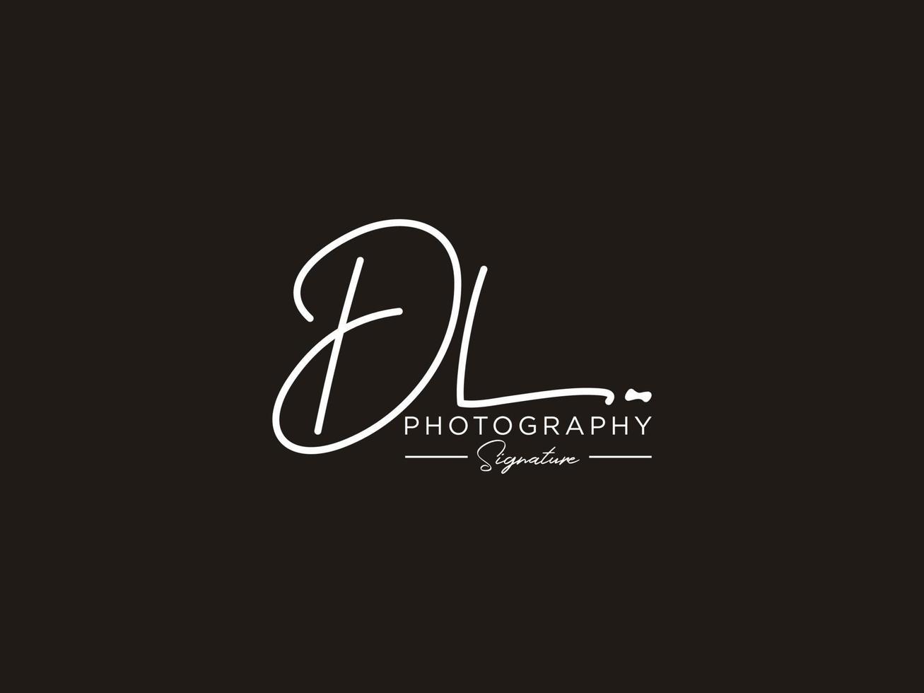 Letter DL Signature Logo Template Vector