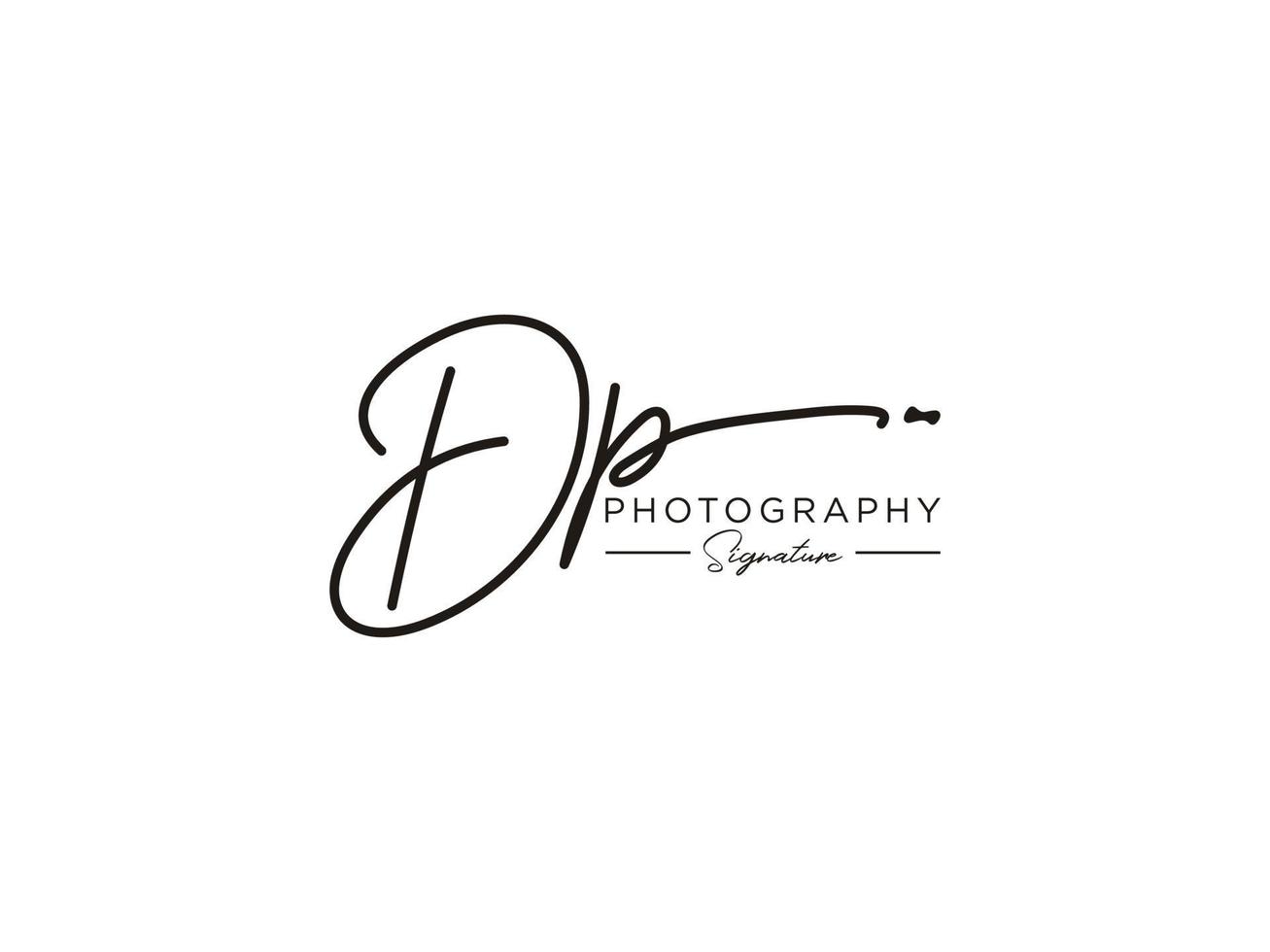 Letter DP Signature Logo Template Vector