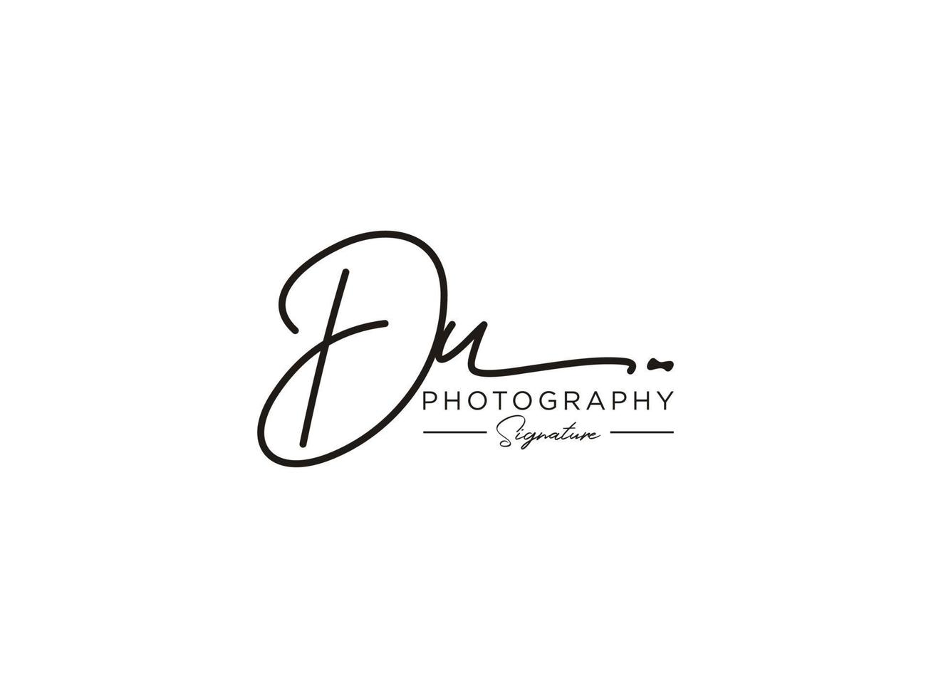 Letter DU Signature Logo Template Vector