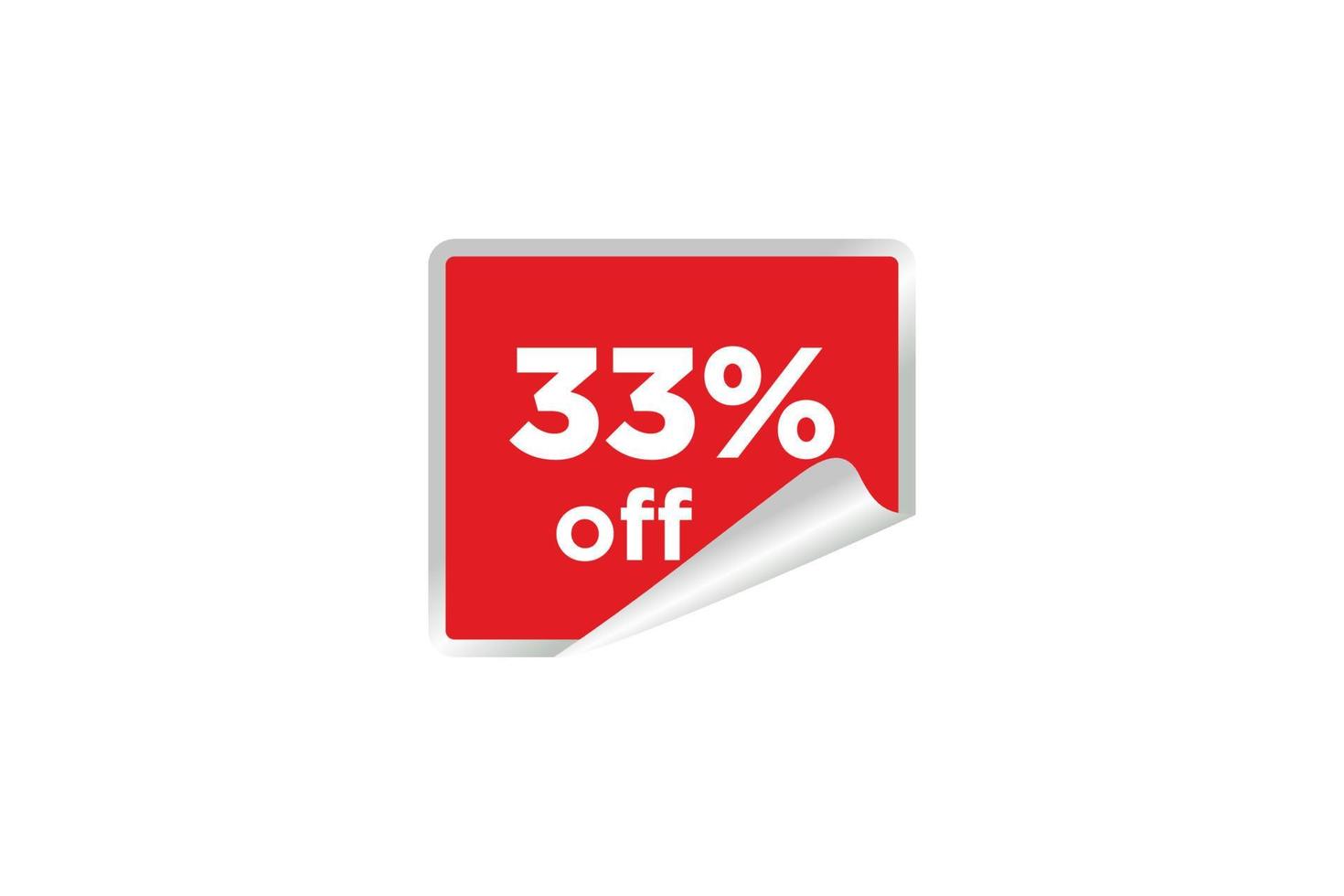 33 discount, Sales Vector badges for Labels, , Stickers, Banners, Tags, Web Stickers, New offer. Discount origami sign banner.