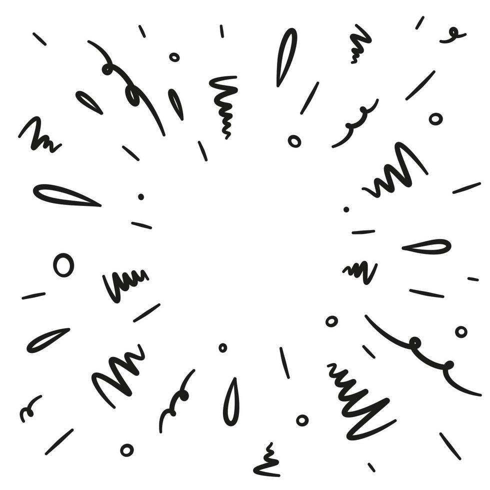 hand drawn fireworks explosion illustration vector