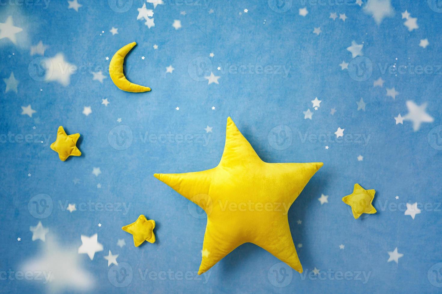 Newborn photography digital background with stars. photo