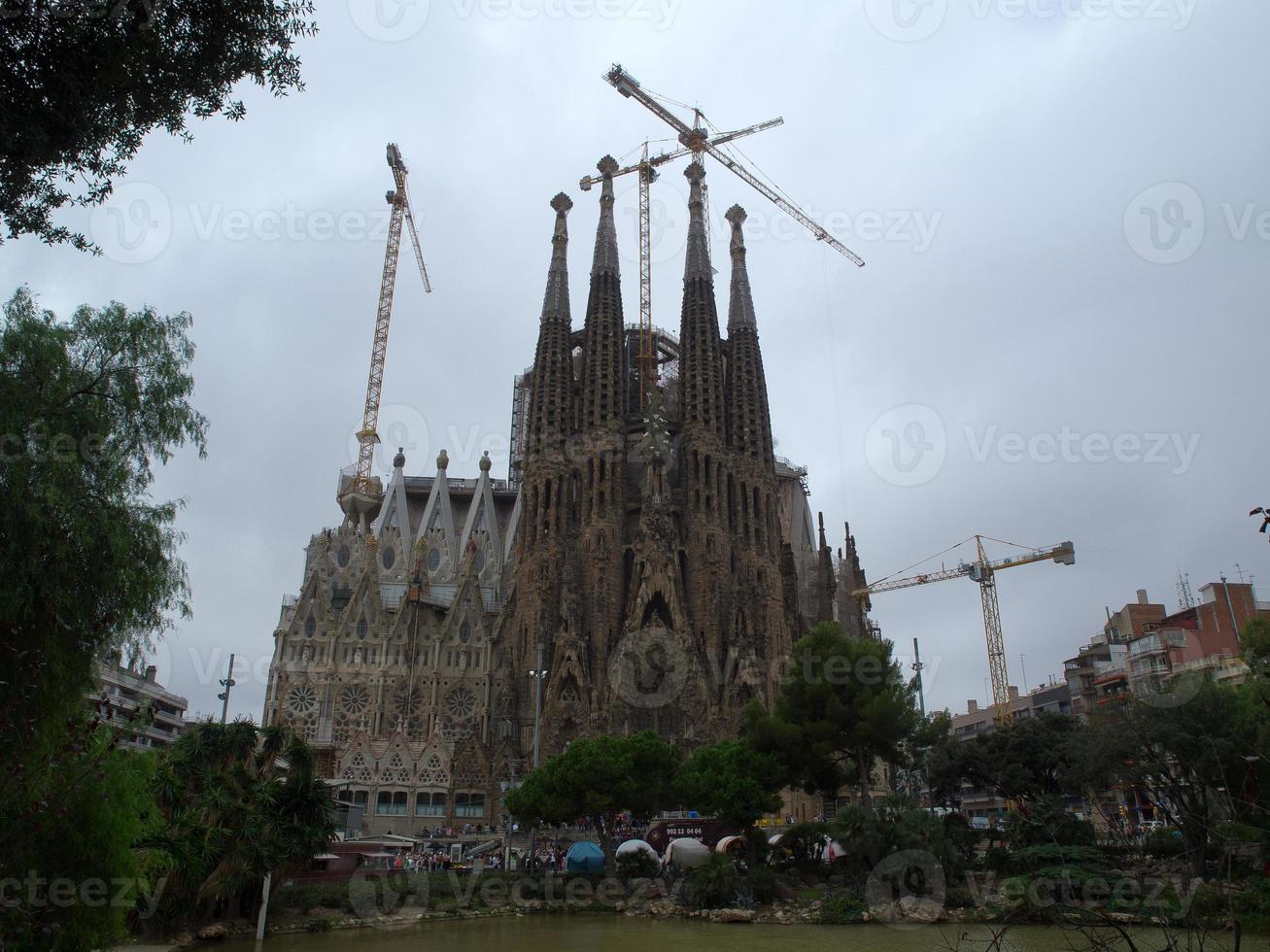 Barcelona city at the mediterranean sea photo