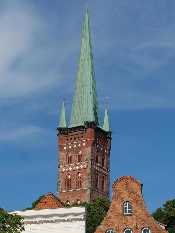 Luebeck,germany,2020-The city of Luebeck at the baltic sea in germany photo