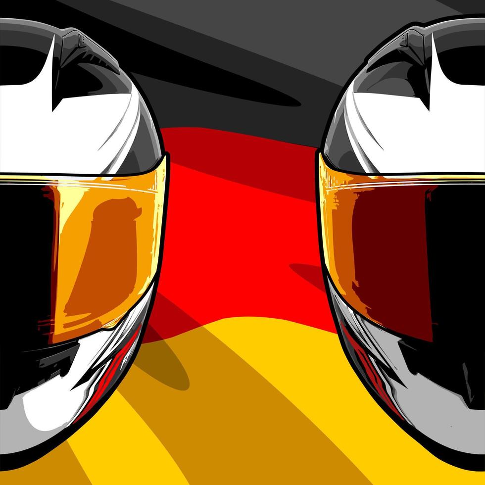 helmet with flag vector