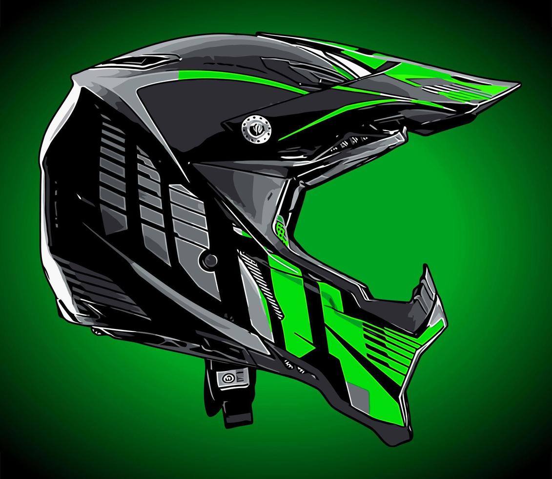 vector de casco de moto